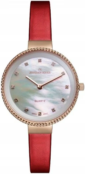 Skórzany Zegarek Damski Perłowa Tarcza