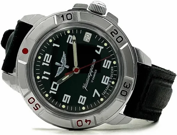 Rosyjski dowódca męski zegarek dowódca czerwonej gwiazdy Vostok