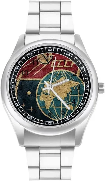 CCCP rosyjski Program kosmiczny sr zegarek kwarcowy promocja naukowa oryginalny zegarek na rękę ze