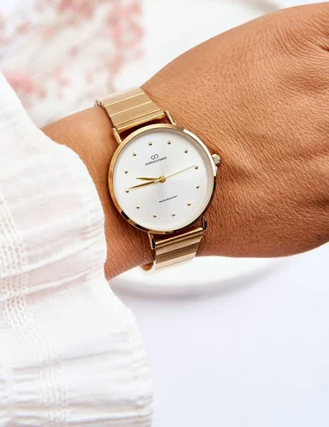 Women's Waterproof Analog Watch Bracelet Giorgio&Dario Gold-Silver