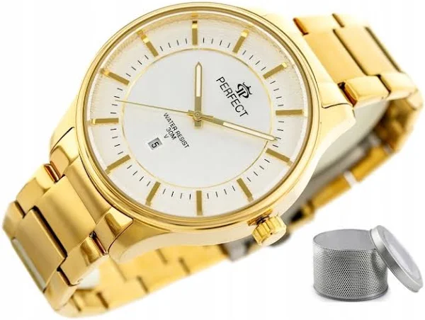 Zegarek Męski Perfect Mathias datownik Box Grawer