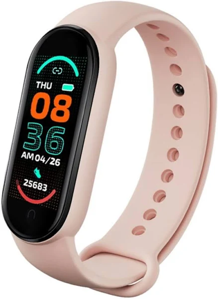 Inteligentna bransoletka iWear SM6 tracker fitness IP67 z monitorem tętna i ciśnienia krwi / społeczności / snu