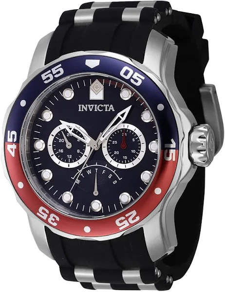 Invicta Pro Diver Retrograde GMT Pepsi Bezel Niebieska Tarcza Kwarcowy Zegarek Męski 46968 100M