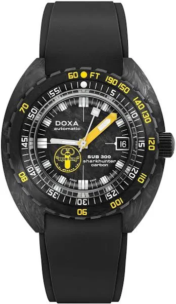 Zegarek męski Doxa Sub 300 Carbon Aqua Lung US Divers Sharkhunter Limited Edition 822.70.101AQL.20