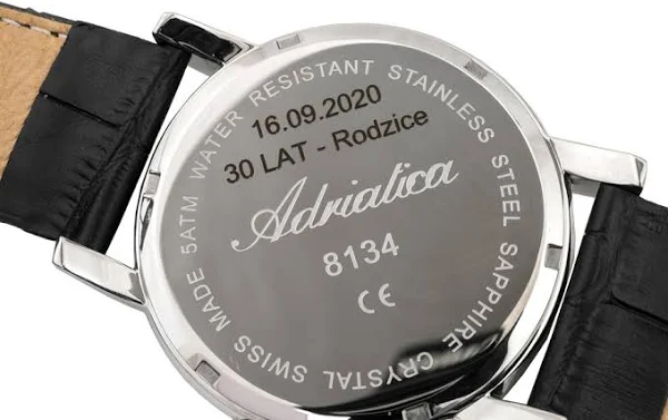 Usługa grawerowania dedykacji na zegarku