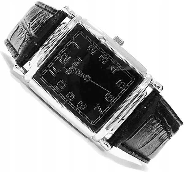 Zegarek męski Eyki analogowy pasek skóra czarny