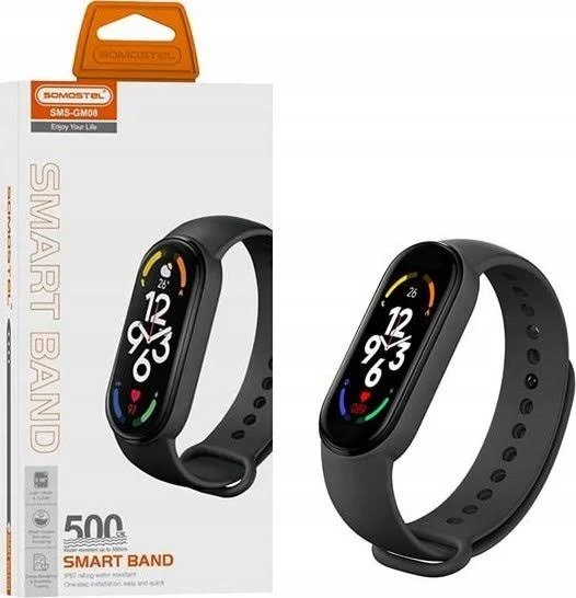 BRANSOLETKA Smartband SOMOSTEL Opaska CZARNA SMS-GM08