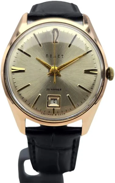 Męski złoty używany zegarek Poljot 14K