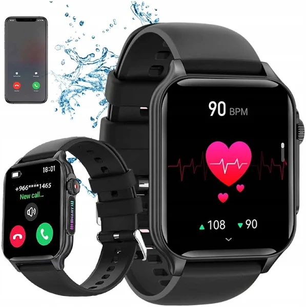 Smartwatch Bluetooth 5.2 Z Monitor Zdrowia Wodoodporny