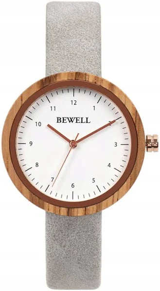 Zegarek drewniany damski Bewell ZS-167AL zebrawood
