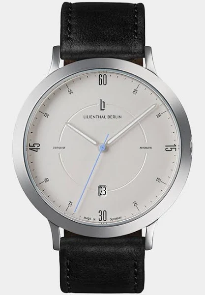 Lilienthal Zegarek Automatyczny Męski Srebrny Skórzany pasek