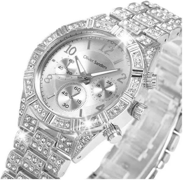 Srebrny Zegarek Damski Z Kryształami Swarovskiego 925 Dla Żony