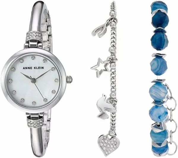 Anne Klein AK/2841BAGT Swarovski Crystal Accented Gift Set