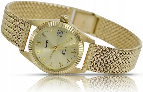 Geneva Złoty zegarek damski 14k