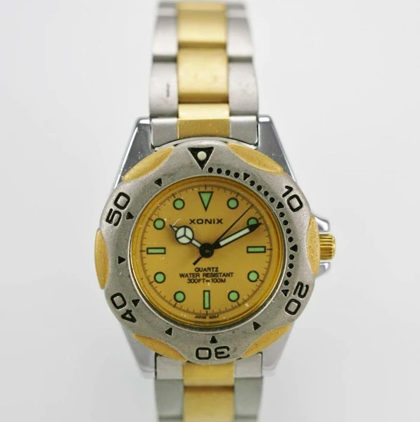 Zegarek Xonix Damski Stal Nierdzewna Srebrny Złoty Wodoodporny 100m
