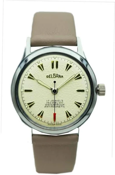 Zegarek DELBANA z lat 50-tych z giloszem