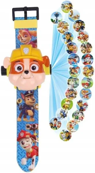 Toys Zegarek 3D z projektorem Psi Patrol paw Rubble