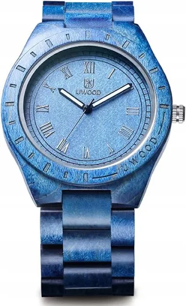 Zegarek Męski Drewniany Uwood Analogowy Kwarcowy Vintage +pudełko