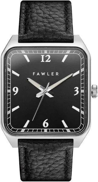 Fawler Clyde Kwadratowy Srebrzysto-Szary Zegarek