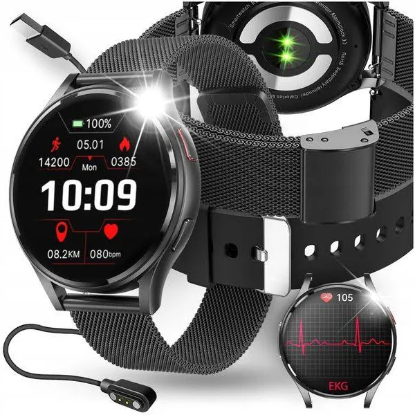 Smartwatch Dla Seniora Pl Menu Rozmowy Glukoza Ekg Ciśnienie Kardiowatch Pl