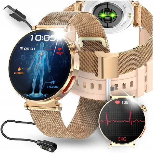 Smartwatch Dla Seniora Kardiowatch Pomiar Cukru Ekg Hrv Rozmowy Menu Polski