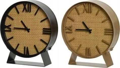 Zegar stołowy metalowy na komodę 20x24 cm