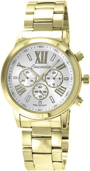 SAXO Złoty modny damski zegarek z bransoletą Concordia CONCORDIA CDBA387