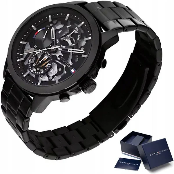 Zegarek Męski Tommy Hilfiger Henry 1710478 Open Heart datownik Pudełko
