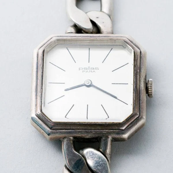 Pallas Para Srebrny Zegarek Na Rękę 18,5 Cm 835 Łańcuch Pancerny 55,75
