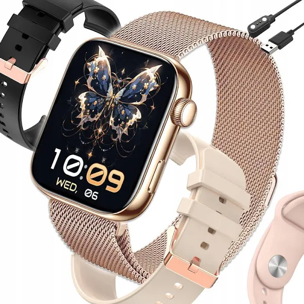 Smartwatch Damski Zegarek Menu Pl Powiadomienia Rozmowy Smart Watch