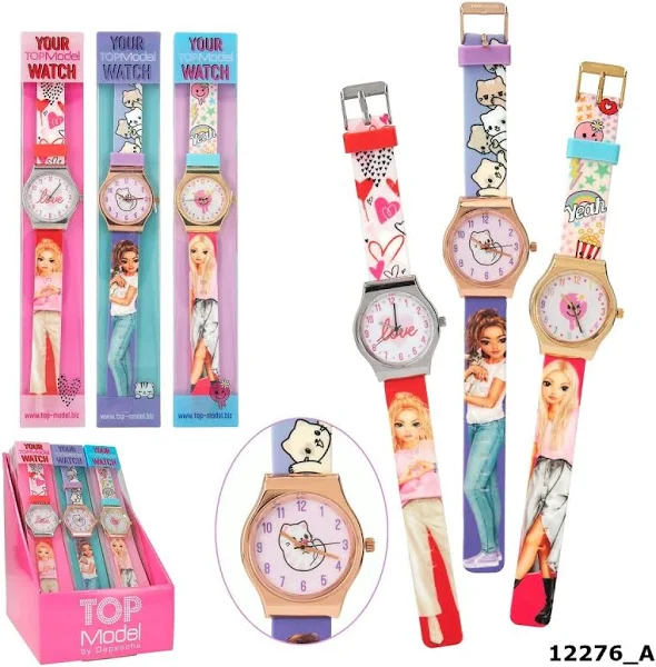 Zegarek silikonowy Top Model w metalowym ozdobnym pudełku 3 wzory 12276a