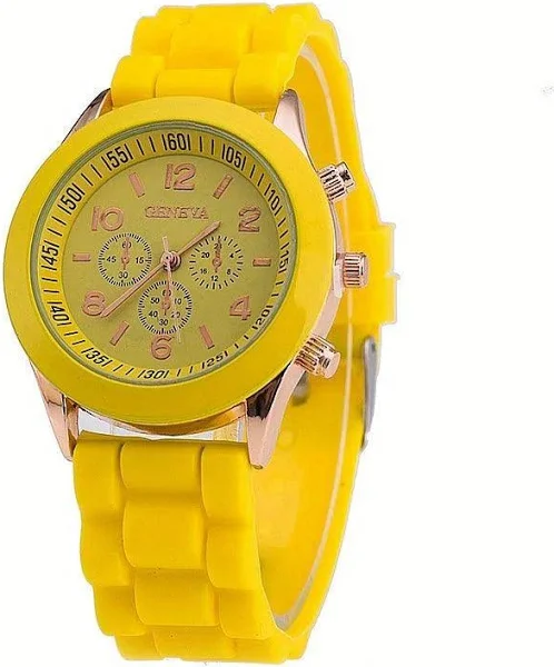 NEWTONSTEIN Nowy silikonowy zegarek na rękę Damskie zegarki beżowy