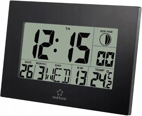 Renkforce Zegar ścienny Sterowany radiowo E0311R