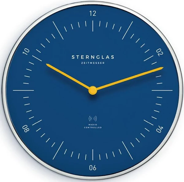 Sternglas Zegar Ścienny Naos Funk Radio Controlled Niebieski