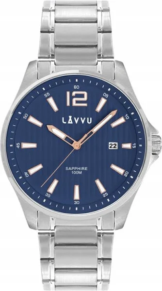 Lavvu Zegarek ze szkłem szafirowym ​ Nordkapp blue
