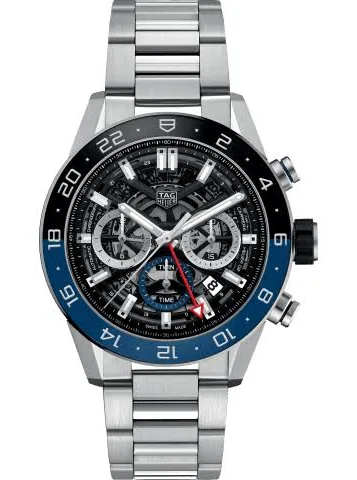 Zegarek Męski TAG HEUER Chronograph Twin Time Carrera CBG2A1Z.BA0658