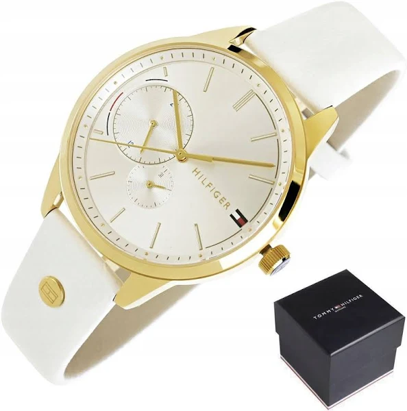 Zegarek Damski Tommy Hilfiger Złoty Pudełko