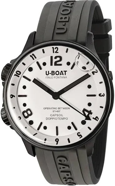 Zegarek męski U-BOAT Capsoil Doppiotempo 45mm DLC Black 8889/B