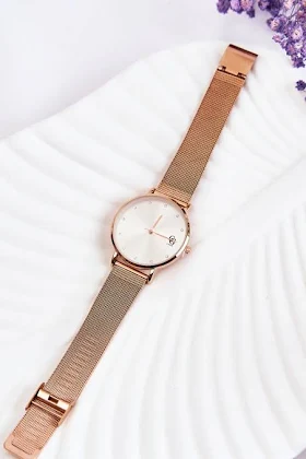 Butosklep Zegarek Z Dużą Tarczą GG Luxe Różowe Złoto