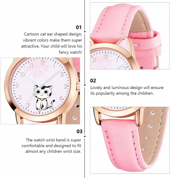 Zegarek Dla Dziewczynek Z Motywem Kota