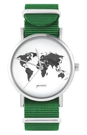 zegarek mapa świata