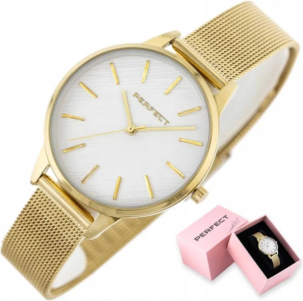 Zegarek Damski Perfect Aries +box +grawer bransoletka złoty klasyczny