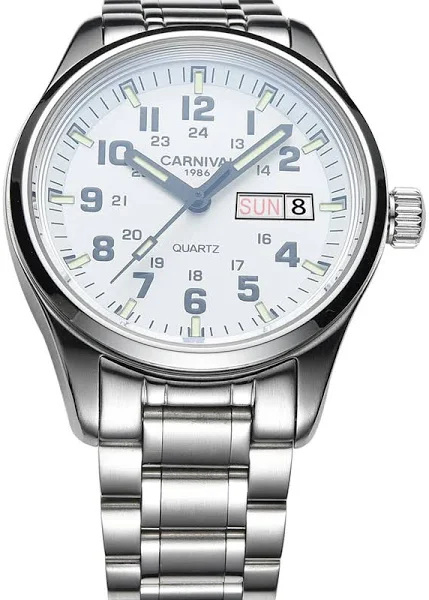 Nowa szwajcaria karnawał luksusowej marki Japan MIYOTA kwarcowe zegarki męskie Luminous wodoodporny