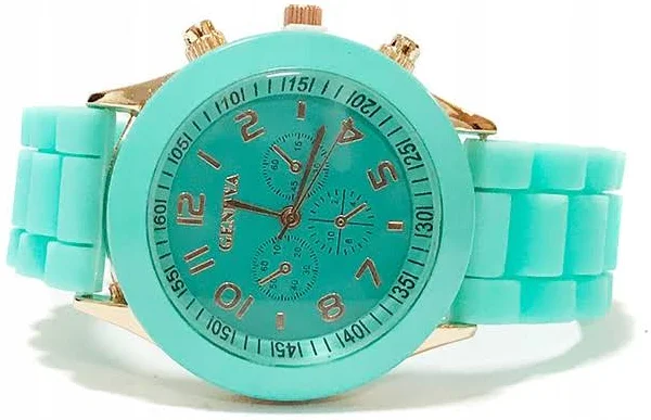 Zegarek damski Geneva pasek silikonowy analogowy