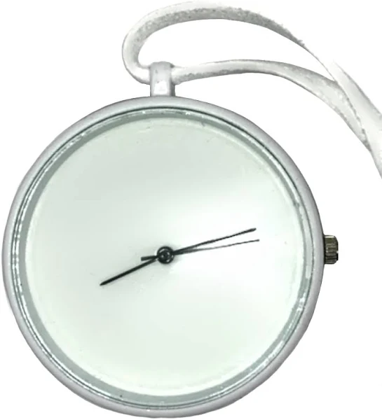 SAXO Biały minimalistyczny zegarek na rzemyku