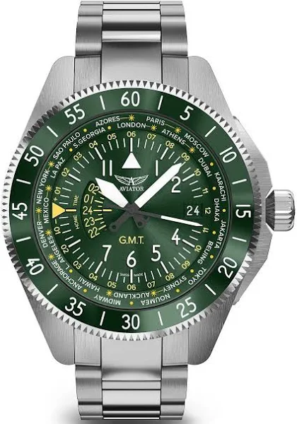 Zegarek Męski AVIATOR Airacobra GMT V V.1.37