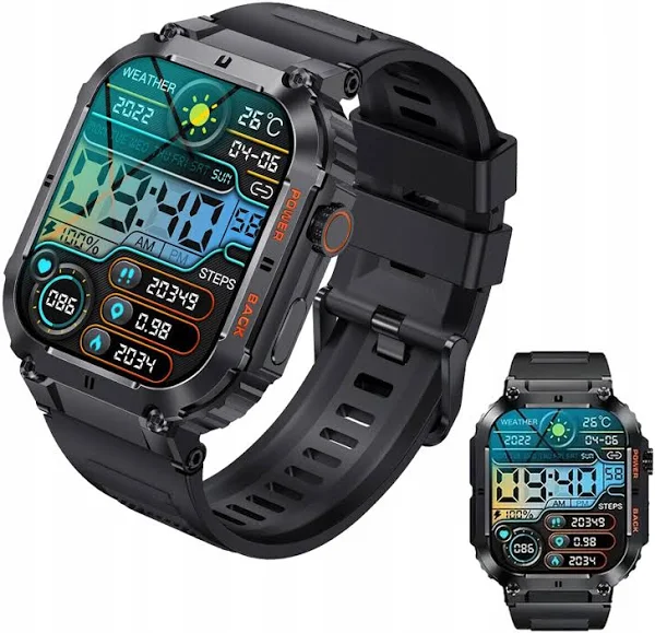 Inteligentny zegarek 1,96" 320x386 Hd z pomiarem ciśnienia krwi podczas snu