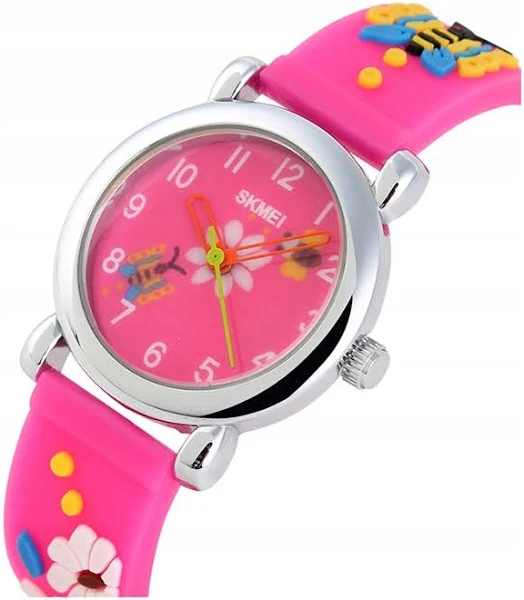 Zegarek dziecięcy Skmei analogowy różowy błękitny