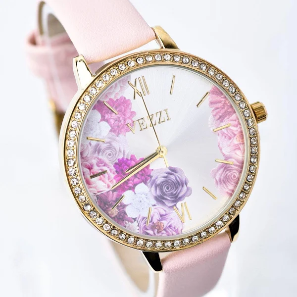 Zegarek kwiaty kryształki