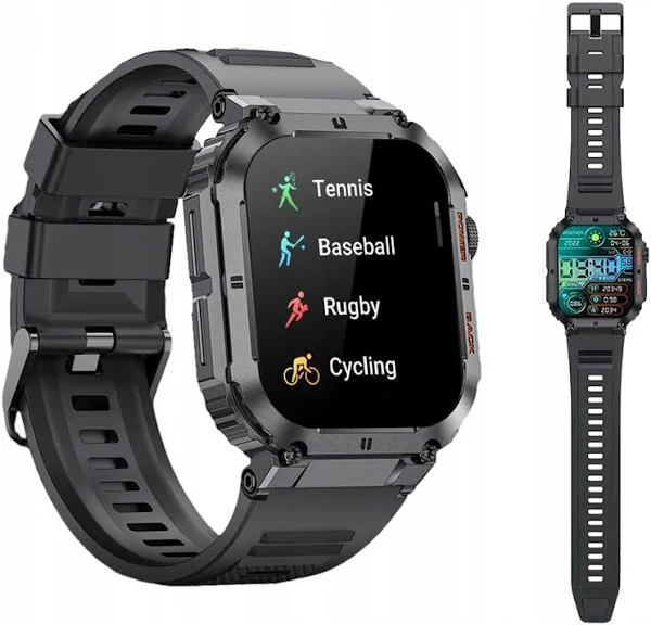 Inteligentny Zegarek Do Połączeń Bluetooth Z Czujnikiem Tętna 1,96 Cala